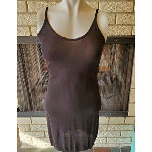 Super Cute and comfy Sheer open Knit Little Black Tank Dress Sz XS/S